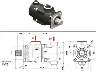 Piston pump DARK SHORT-21 ISO